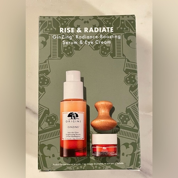 Origins | Rise & Radiate GinZing Radiance-Boosting Serum & Eye Cream Set | NIB - Picture 3 of 12